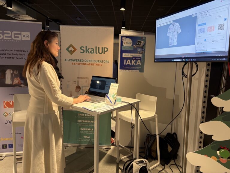 S2G XR booth at the AIKA Fair in Namur, with a live demo of the 3D configurator.